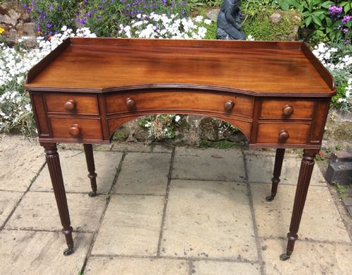 superb regency gillows concave side dressing writing table - CATEGORY: ANTIQUE TABLES - DATED REGENCY