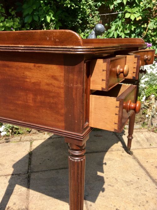 SUPERB REGENCY GILLOWS CONCAVE SIDE DRESSING WRITING TABLE - ADDITIONAL PHOTO 4