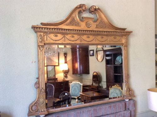 REGENCY GILTWOOD OVERMANTLE MIRROR - ADDITIONAL PHOTO 1