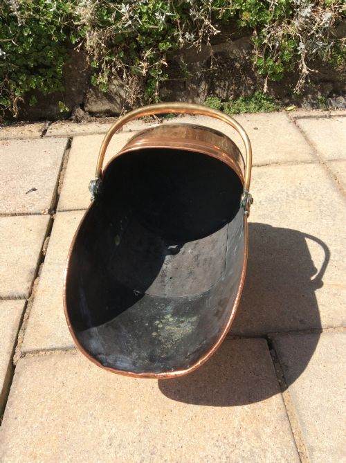 COPPER COAL SCUTTLE - ADDITIONAL PHOTO 1