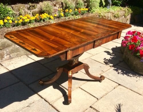REGENCY ROSEWOOD SOFA TABLE - ADDITIONAL PHOTO 1