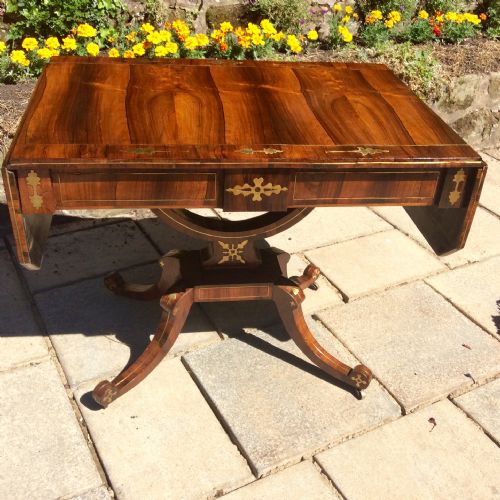 REGENCY ROSEWOOD SOFA TABLE - ADDITIONAL PHOTO 6
