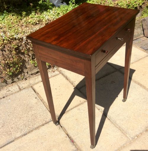 SMALL MAHOGANY SIDE WORK TABLE - ADDITIONAL PHOTO 2