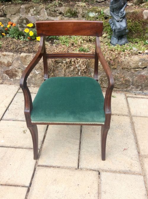 regency mahogany desk or carver chair - CATEGORY: ANTIQUE CHAIRS - DATED REGENCY