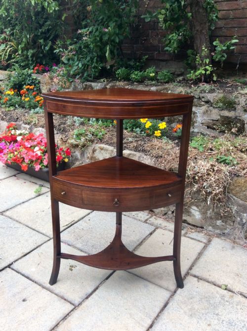 georgian corner washstand - CATEGORY: ANTIQUE FURNITURE - DATED 1800