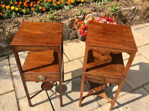 2 GEORGIAN BEDSIDE TABLES - ADDITIONAL PHOTO 1