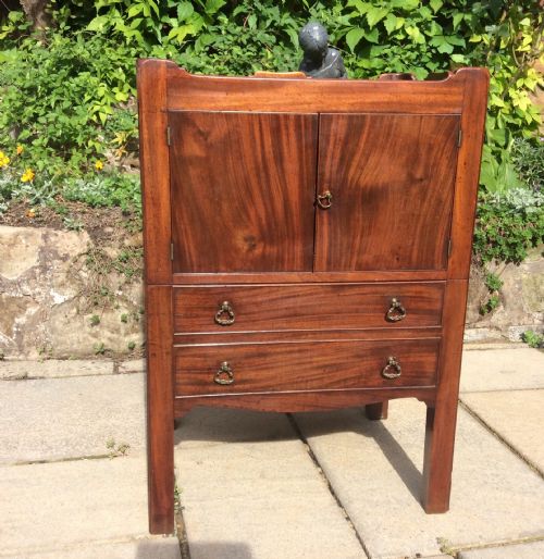 GEORGIAN MAHOGANY BEDSIDE COMMODE - ADDITIONAL PHOTO 2