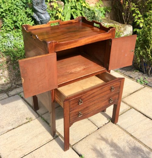 GEORGIAN MAHOGANY BEDSIDE COMMODE - ADDITIONAL PHOTO 3