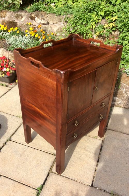 GEORGIAN MAHOGANY BEDSIDE COMMODE - ADDITIONAL PHOTO 5