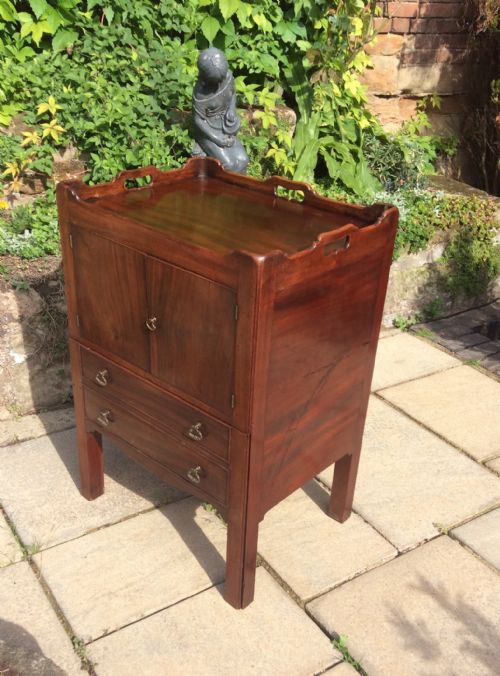 GEORGIAN MAHOGANY BEDSIDE COMMODE - ADDITIONAL PHOTO 6