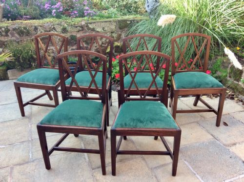 set of six mahogany georgian chairs - CATEGORY: ANTIQUE CHAIRS - DATED 1800