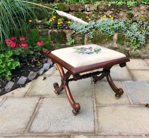 rosewood stool - CATEGORY: ANTIQUE STOOLS - DATED 1850