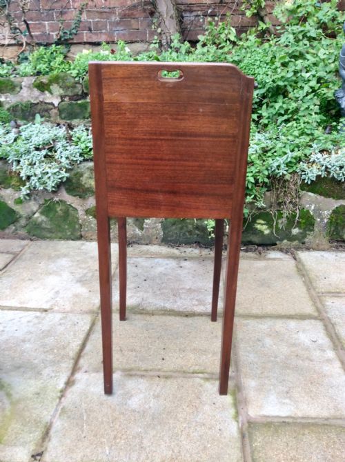 MAHOGANY POT CUPBOARD BEDSIDE TABLE - ADDITIONAL PHOTO 1