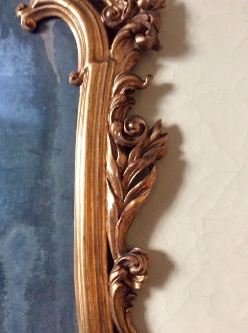 RARE GEORGIAN GILTWOOD MIRROR WITH ORIGINAL MERCURY GLASS - ADDITIONAL PHOTO 2
