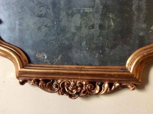 RARE GEORGIAN GILTWOOD MIRROR WITH ORIGINAL MERCURY GLASS - ADDITIONAL PHOTO 3
