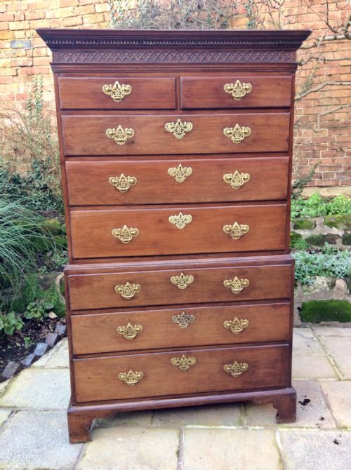 georgian mahogany chest on chest - CATEGORY: ANTIQUE CHEST OF DRAWERS - DATED 18TH CENTURY