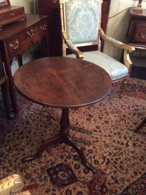 GEORGIAN OAK TILT TOP WINE TRIPOD TABLE - ADDITIONAL PHOTO 2