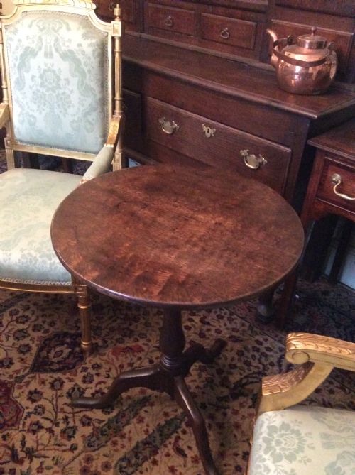 GEORGIAN OAK TILT TOP WINE TRIPOD TABLE - ADDITIONAL PHOTO 3
