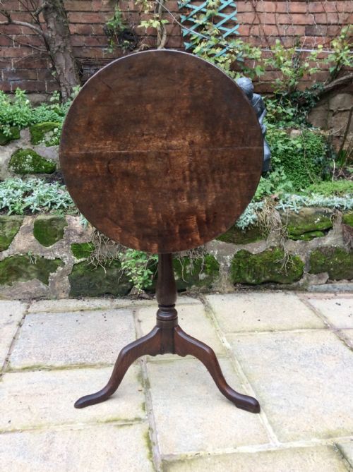 GEORGIAN OAK TILT TOP WINE TRIPOD TABLE - ADDITIONAL PHOTO 4