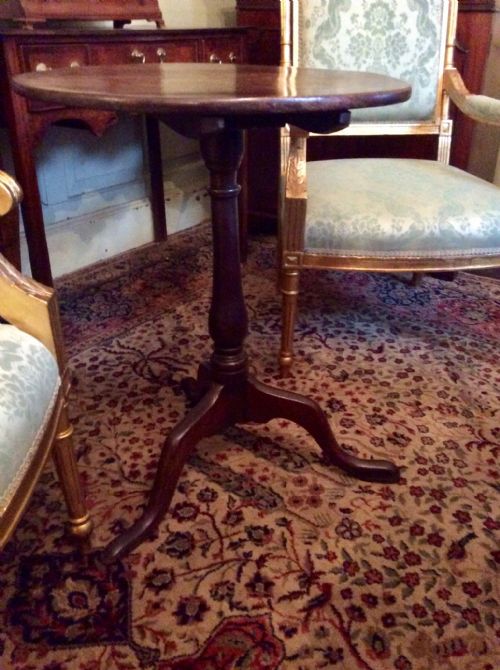 GEORGIAN OAK TILT TOP WINE TRIPOD TABLE - ADDITIONAL PHOTO 5