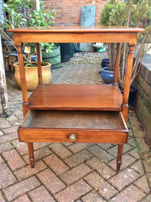 MAHOGANY REGENCY TWO TIER SIDE TABLE - ADDITIONAL PHOTO 1