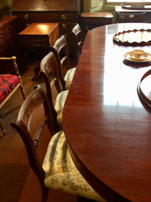 LARGE GEORGIAN MAHOGANY DINING TABLE - ADDITIONAL PHOTO 9