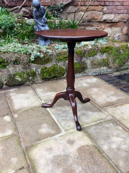 SMALL OAK GEORGIAN TRIPOD TIP UP TABLE - ADDITIONAL PHOTO 2