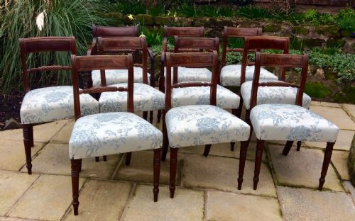 ten regency dining chairs - CATEGORY: ANTIQUE CHAIRS - DATED REGENCY