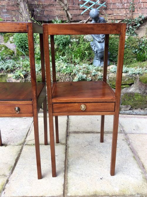 TWO GEORGIAN MAHOGANY BEDSIDE TABLES - ADDITIONAL PHOTO 2