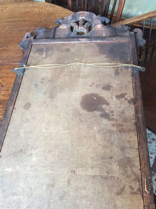LARGE GEORGIAN WALNUT FRETWORK MIRROR - ADDITIONAL PHOTO 3