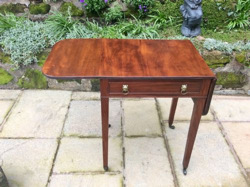 NARROW MAHOGANY GEORGIAN SIDE TABLE - ADDITIONAL PHOTO 4