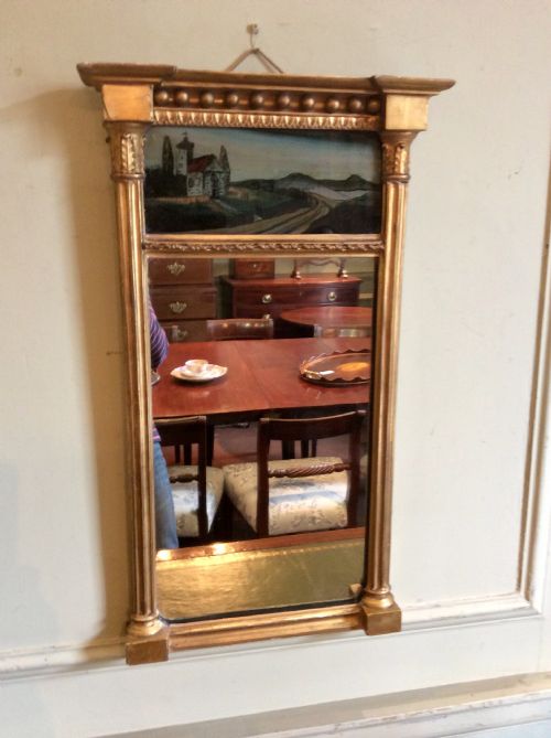 A PRETTY LITTLE REGENCY GILTWOOD PIER MIRROR - ADDITIONAL PHOTO 3