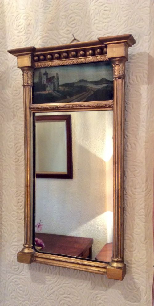 a pretty little regency giltwood pier mirror - CATEGORY: ANTIQUE MIRRORS - DATED REGENCY