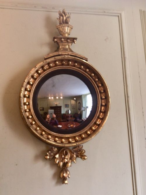 REGENCY CONVEX GILTWOOD MIRROR - ADDITIONAL PHOTO 3