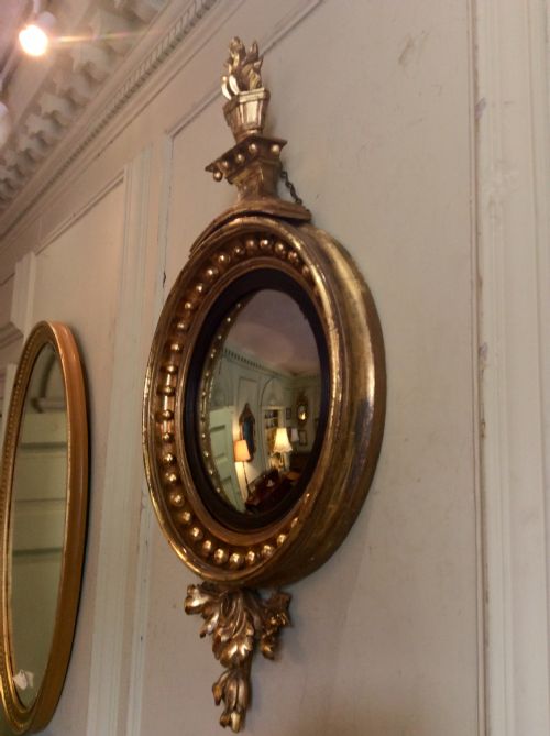 REGENCY CONVEX GILTWOOD MIRROR - ADDITIONAL PHOTO 4