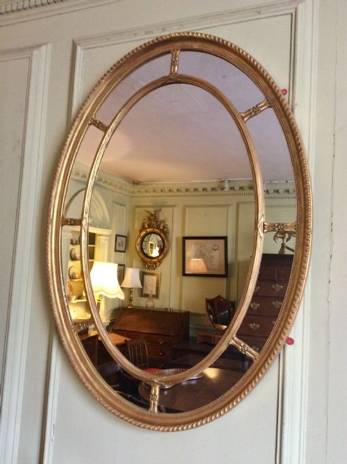 large oval giltwood mirror - CATEGORY: ANTIQUE MIRRORS - DATED 1900