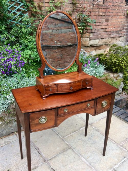 GEORGIAN MAHOGANY TOILET OR DRESSING TABLE MIRROR - ADDITIONAL PHOTO 5