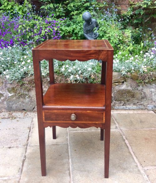 mahogany bedside table - CATEGORY: ANTIQUE CABINETS - DATED 19TH CENTURY