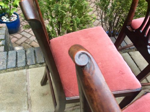 SIX GEORGIAN MAHOGANY DINING CHAIRS - ADDITIONAL PHOTO 5