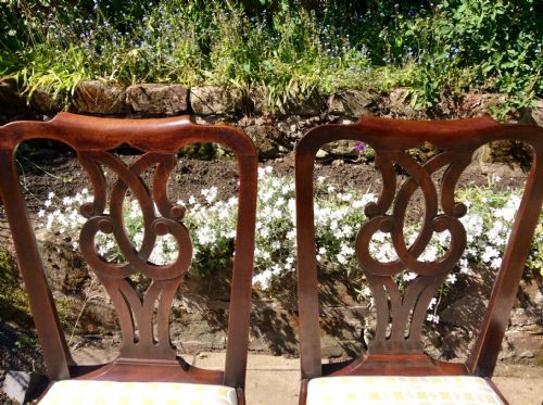 FOUR GEORGIAN CHIPPENDALE MAHOGANY CHAIRS - ADDITIONAL PHOTO 2