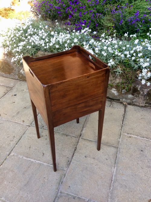 MAHOGANY BEDSIDE TABLE POT CUPBOARD - ADDITIONAL PHOTO 1