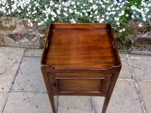 MAHOGANY BEDSIDE TABLE POT CUPBOARD - ADDITIONAL PHOTO 2