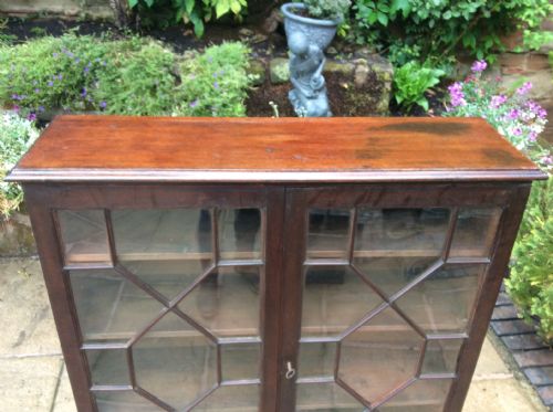 OAK BOOKCASE GLAZED GEORGIAN - ADDITIONAL PHOTO 2