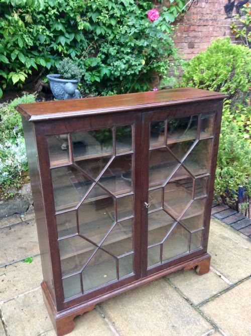 OAK BOOKCASE GLAZED GEORGIAN - ADDITIONAL PHOTO 3