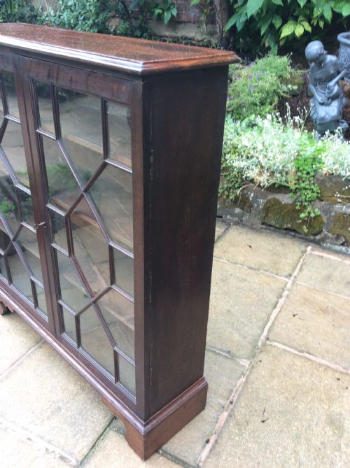 OAK BOOKCASE GLAZED GEORGIAN - ADDITIONAL PHOTO 5