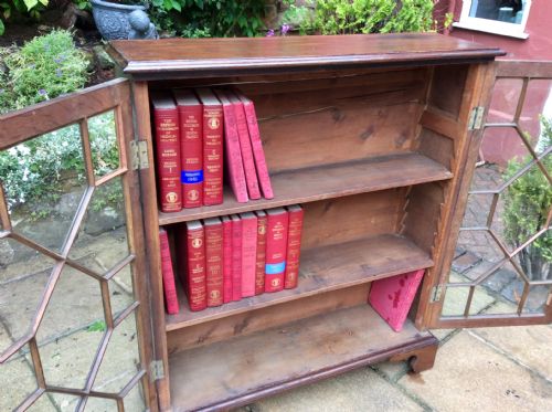 OAK BOOKCASE GLAZED GEORGIAN - ADDITIONAL PHOTO 6
