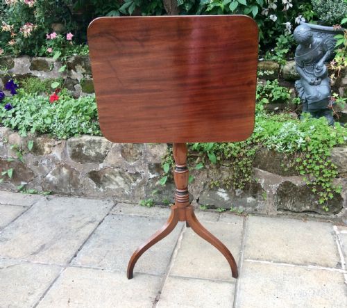 GEORGIAN MAHOGANY TRIPOD LAMP TABLE - ADDITIONAL PHOTO 1