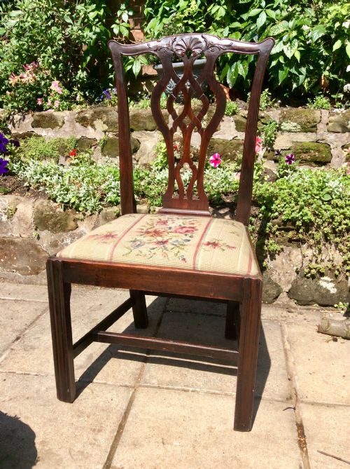 GEORGIAN CHIPPENDALE PERIOD CHAIR - ADDITIONAL PHOTO 1