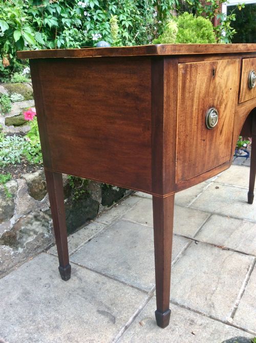 SUPER SMALL GEORGIAN BOW FRONT SIDEBOARD - ADDITIONAL PHOTO 4
