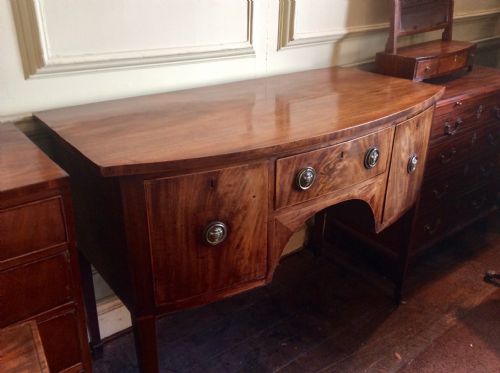 SUPER SMALL GEORGIAN BOW FRONT SIDEBOARD - ADDITIONAL PHOTO 7